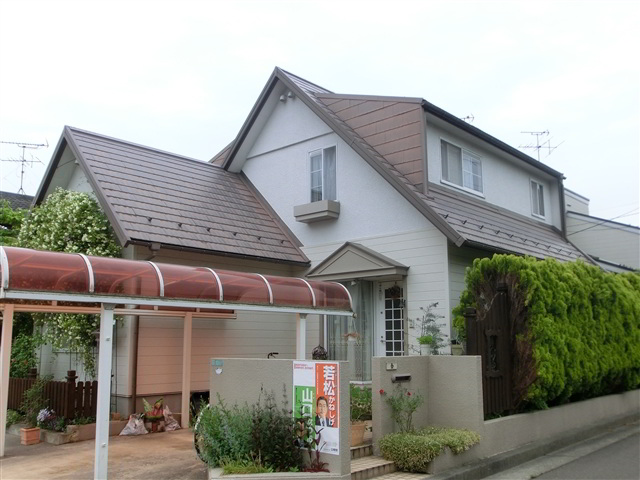 外壁　カラーシミュレーション　宮城県仙台市　配色例施工前　原画