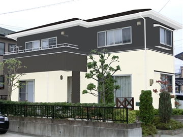 外壁　カラーシミュレーション　宮城県仙台市　配色例外壁カラーシミュレーション・配色例