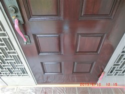 施工後 木製玄関ドア 着色2回 2液型ウレタンクリヤー3回塗り 施工後 木製玄関ドア 着色2回 2液型ウレタンクリヤー3回塗り