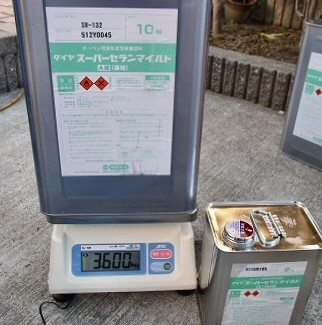 重量比率の計測作業の写真