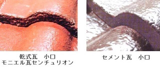 セメント瓦とコンクリート瓦の見分け方の写真