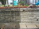 外構の洗浄　ブロック洗浄の写真