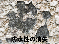 防水性の消失　画像